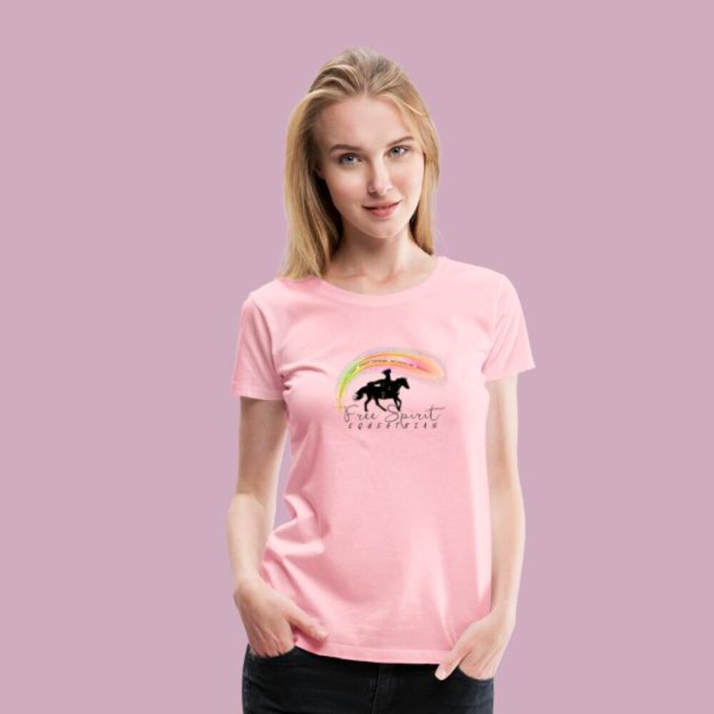 Ladies Free Spirit Equestrian pink T-shirt NWOT Never Worn - Picture 5 of 6